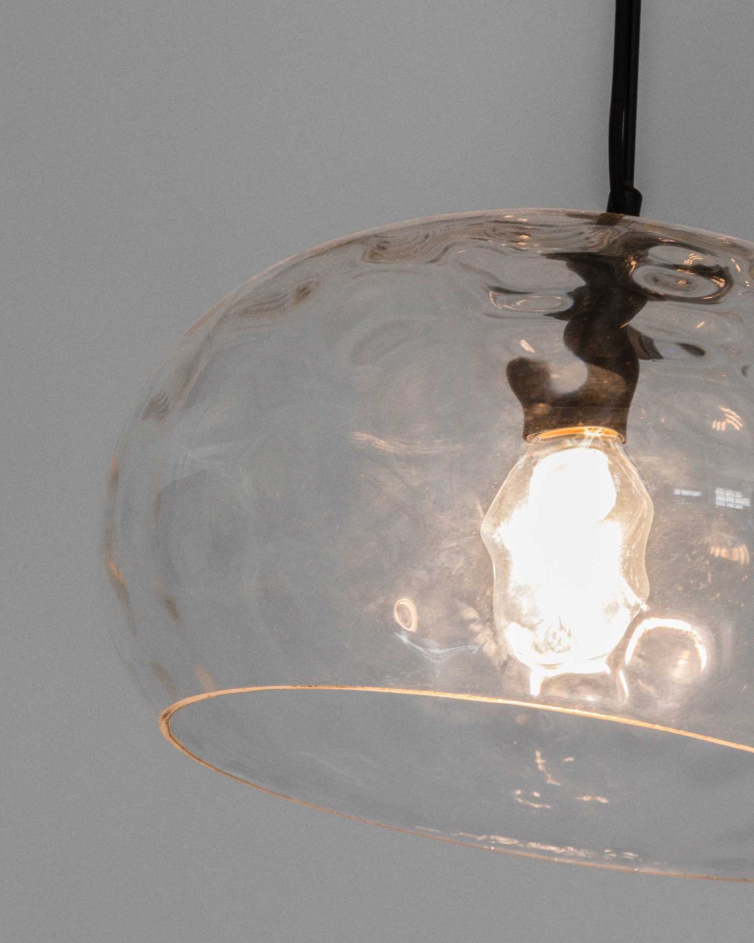 Balma transparent glass ceiling lamp, Ø 40 cm