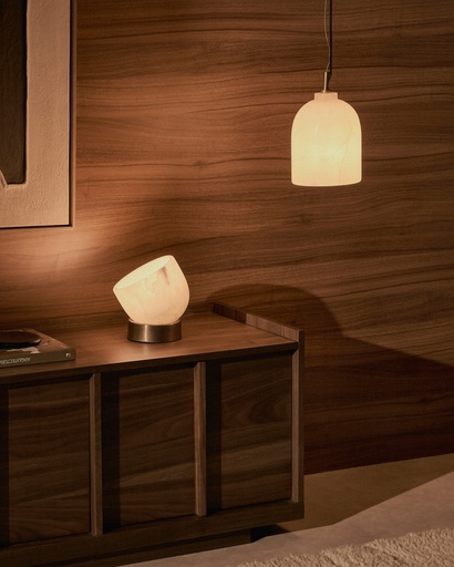 Shenli alabaster ceiling lamp, Ø 15 cm