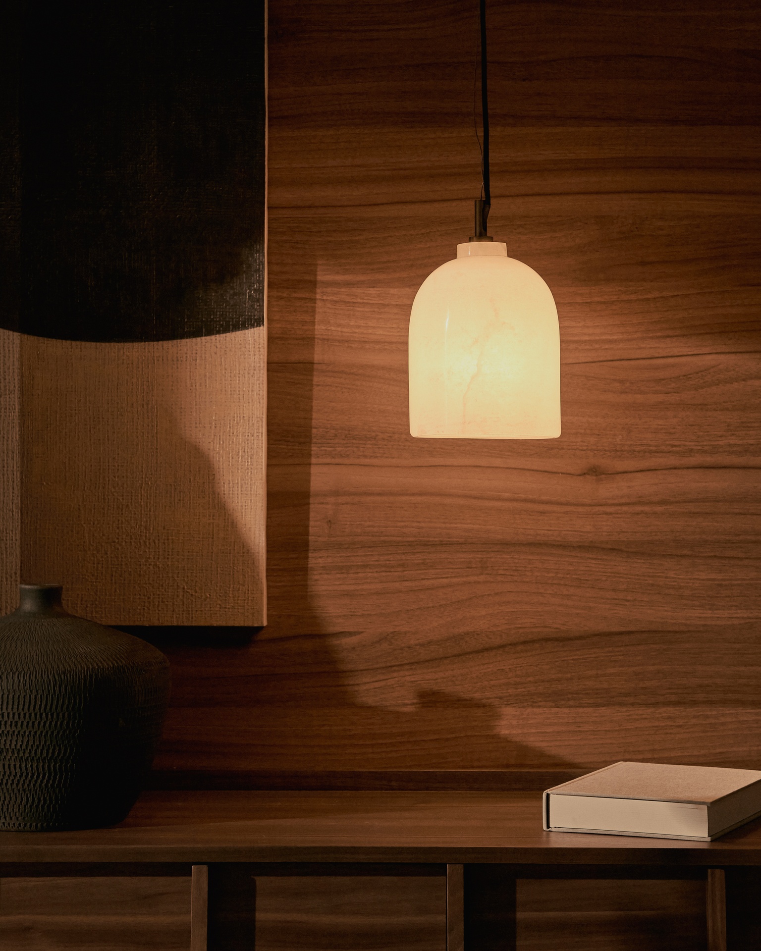 Shenli alabaster ceiling lamp, Ø 15 cm