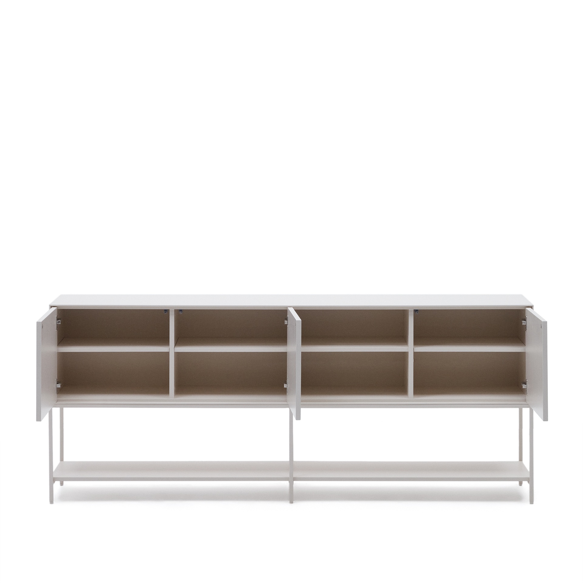 Vedrana 3-door sideboard white lacquered MDF 195 x 80 cm