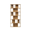 Litto set of 9 modular shelving units in oak wood veneer, 202 x 114 cm