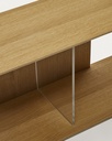 Litto set of 9 modular shelving units in oak wood veneer, 202 x 114 cm