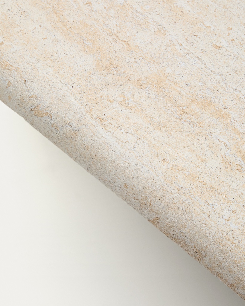 Drasi coffee table in cement with travertine-effect finish 140 x 70cm