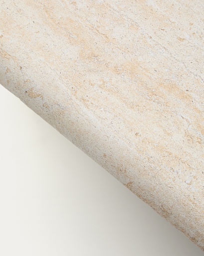Drasi coffee table in cement with travertine-effect finish 140 x 70cm