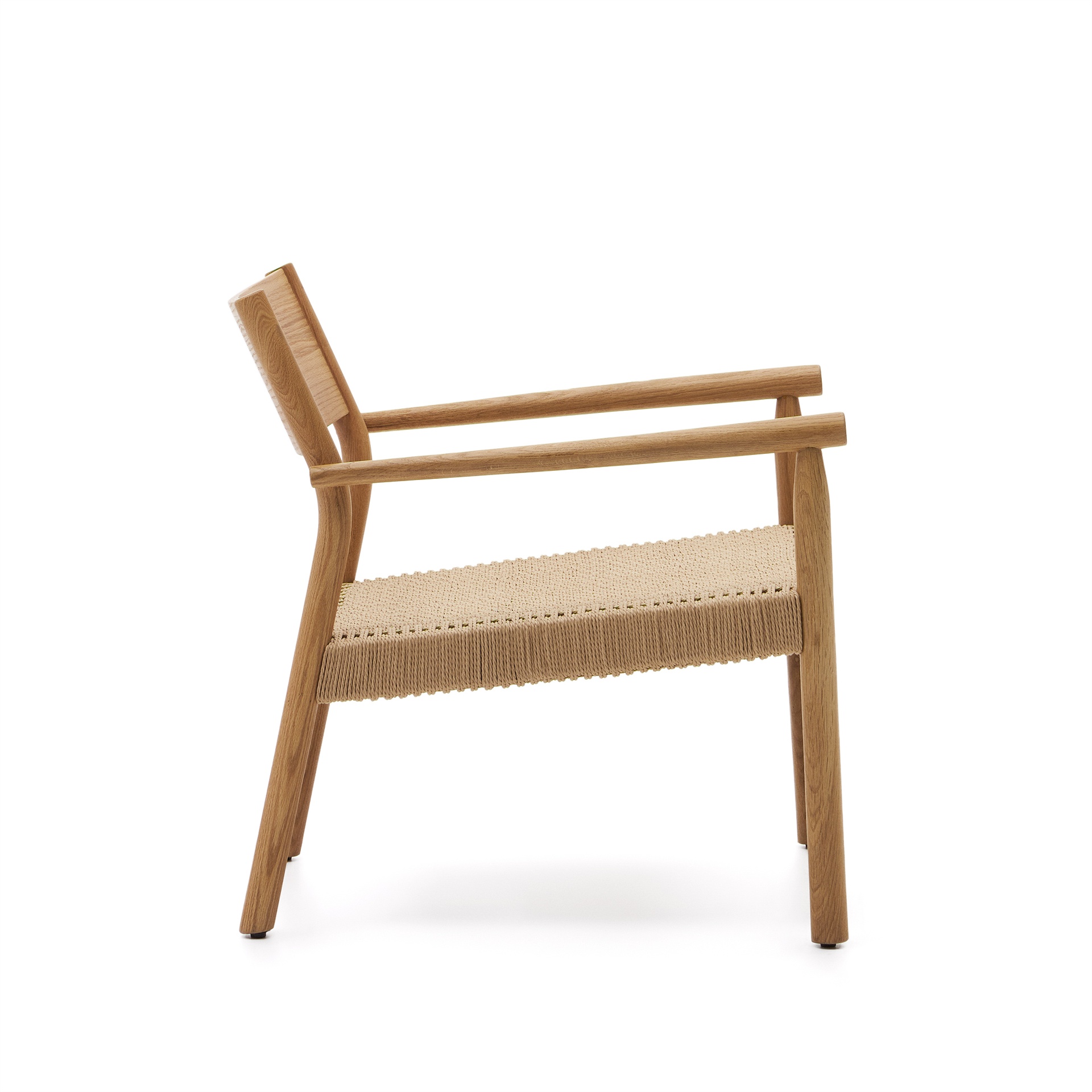 Yalia armchair in natural solid oak with  paper rope seat FSC 100%