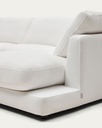 Gala 4 seater sofa with right side chaise longue in white, 300 cm