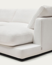 Gala 4 seater sofa with right side chaise longue in white, 300 cm