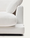 Gala 4 seater sofa with right side chaise longue in white, 300 cm