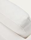 Gala 4 seater sofa with right side chaise longue in white, 300 cm