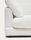 Gala 4 seater sofa with right side chaise longue in white, 300 cm