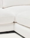 Gala 4 seater sofa with right side chaise longue in white, 300 cm