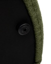 Kaeli footrest with removable cover in green bouclé Ø 60 cm