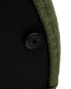 Kaeli footrest with removable cover in green bouclé Ø 120 cm