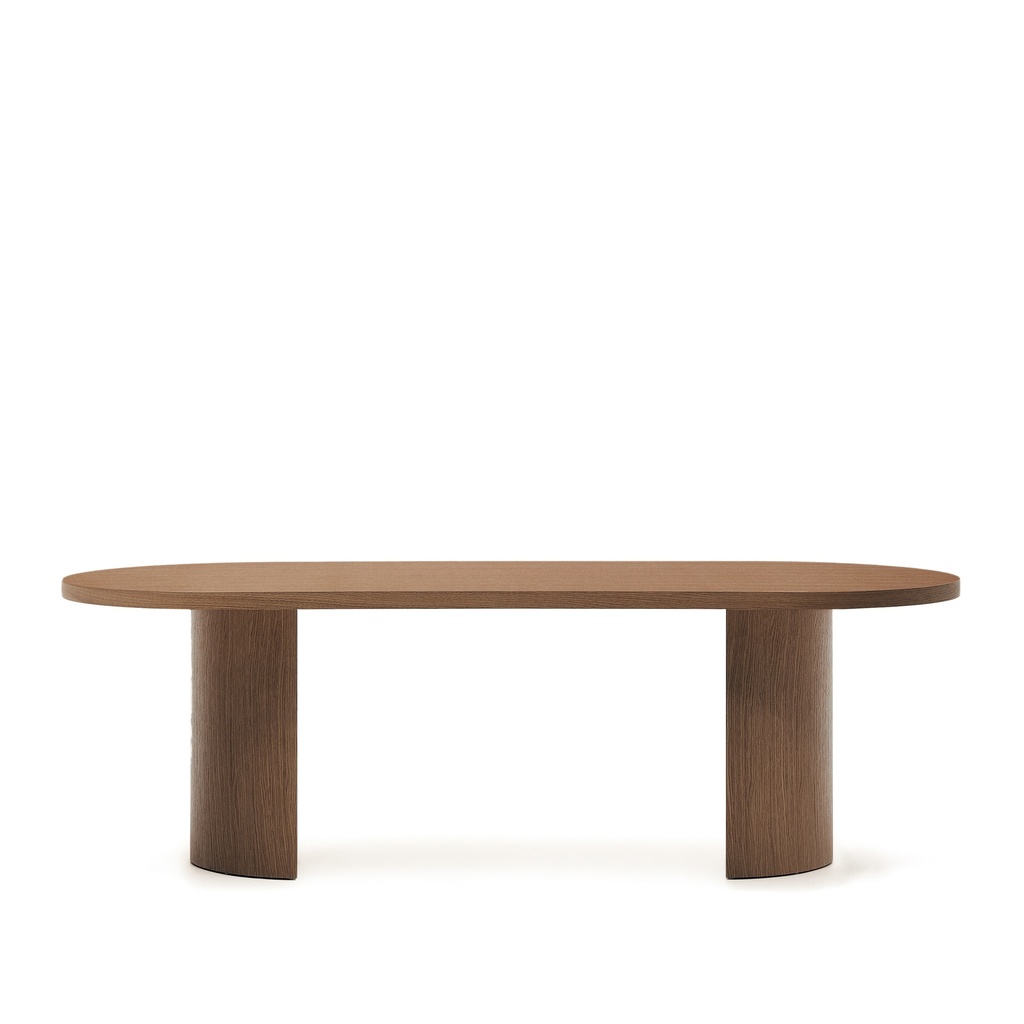 Nealy table with a walnut veneer in a dark finish, 240 x 100 cm