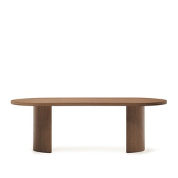 Nealy table with a walnut veneer in a dark finish, 240 x 100 cm
