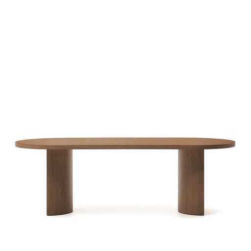 Nealy table with a walnut veneer in a dark finish, 240 x 100 cm