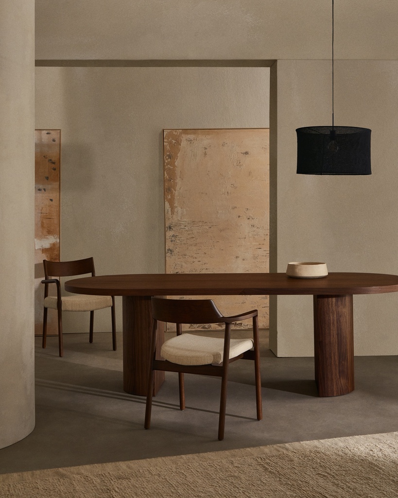 Nealy table with a walnut veneer in a dark finish, 240 x 100 cm