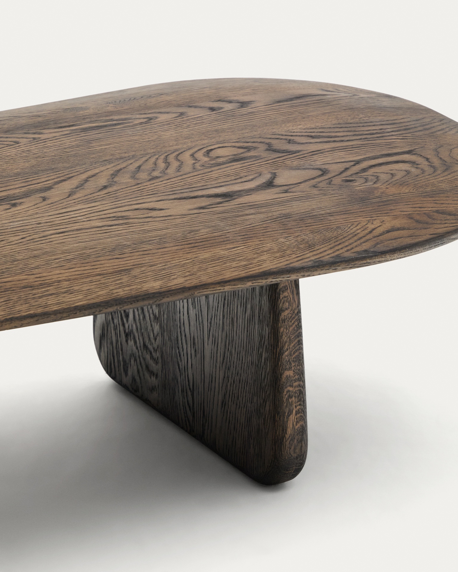 Pirita coffee table made from solid oak wood in a dark finish, 146 x 56.5 cm FSC 100%