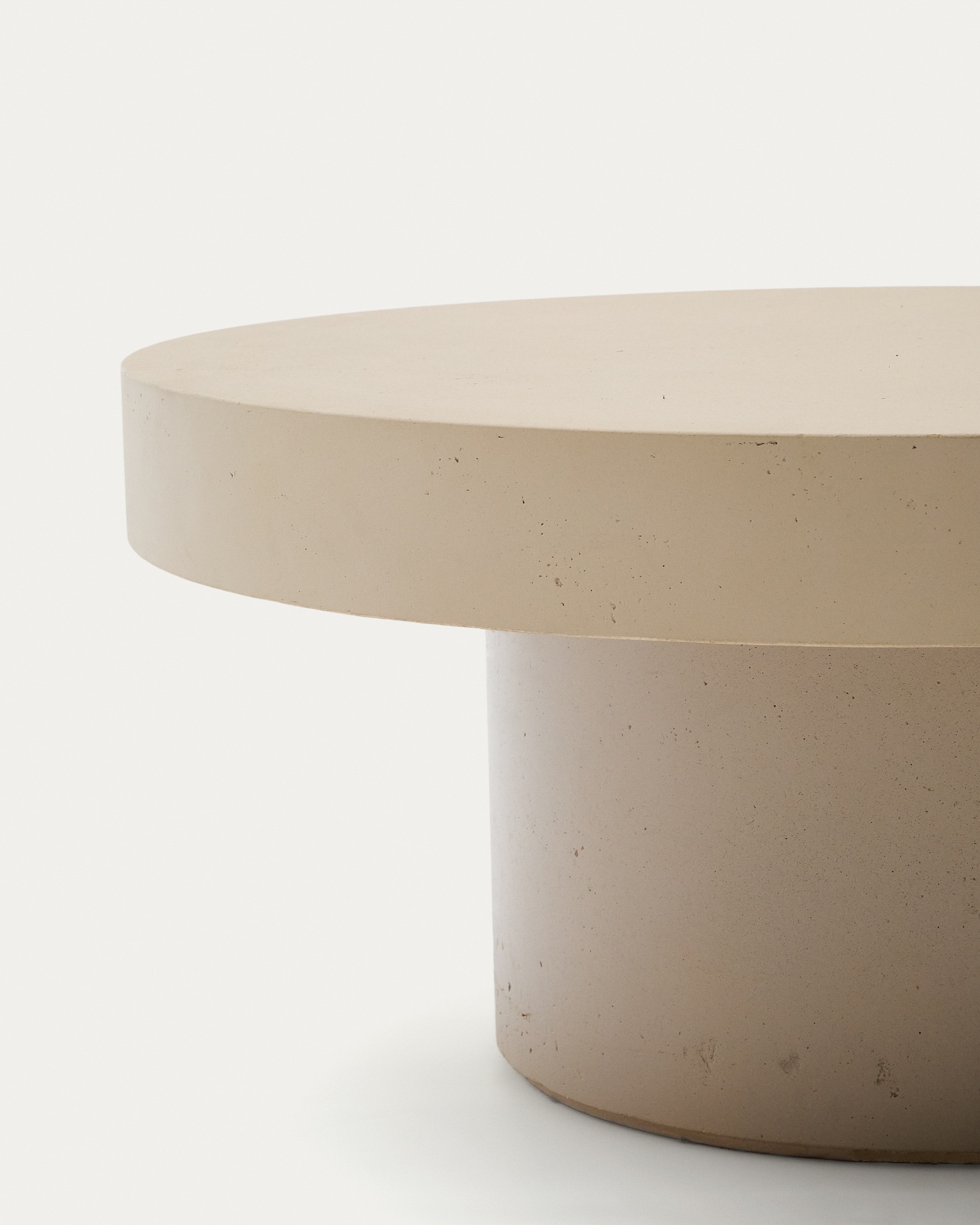 Aiguablava beige cement coffee table Ø66cm
