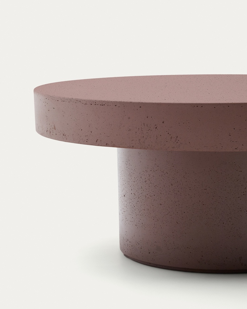 Aiguablava terracotta cement coffee table Ø66cm