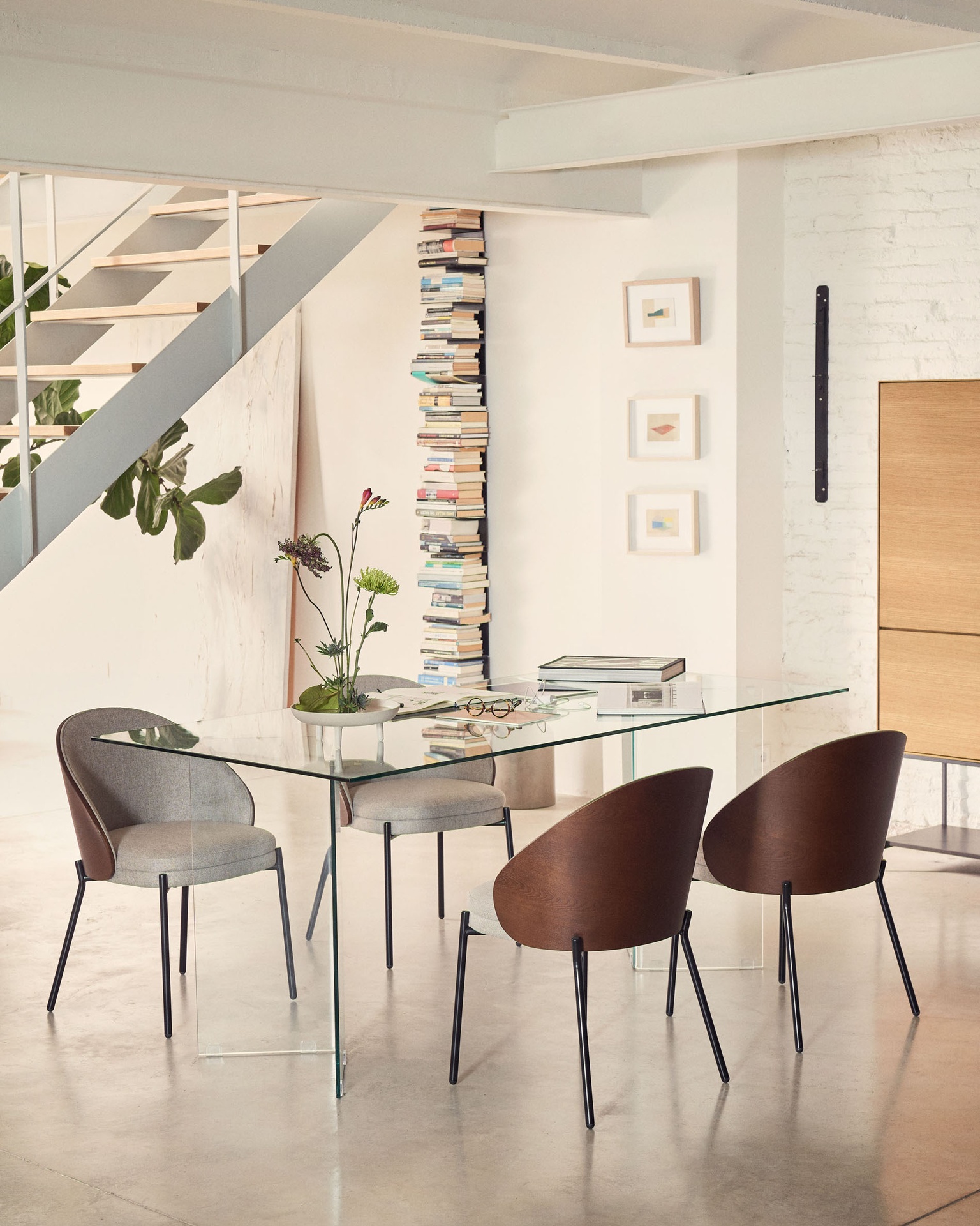 Burano glass table, 200 x 90 cm