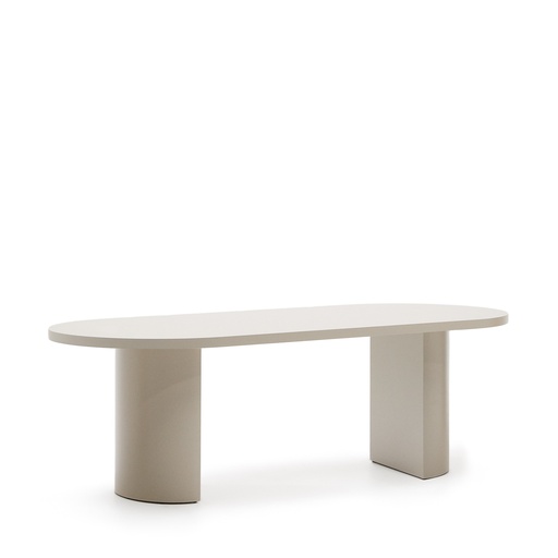 Nealy table in a lacquered MDF in an ecru finish, 240 x 100 cm