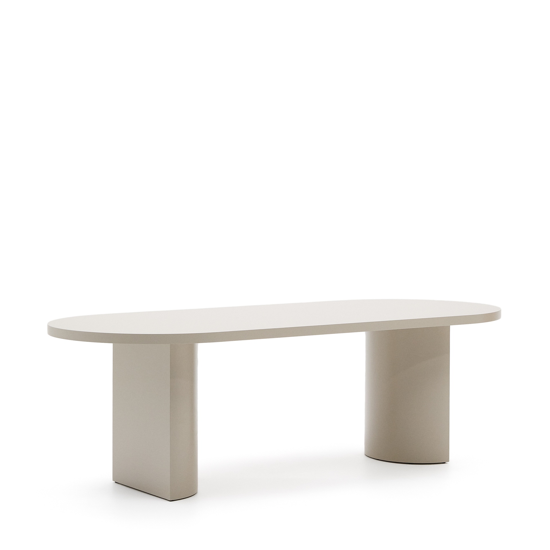 Nealy table in a lacquered MDF in an ecru finish, 240 x 100 cm