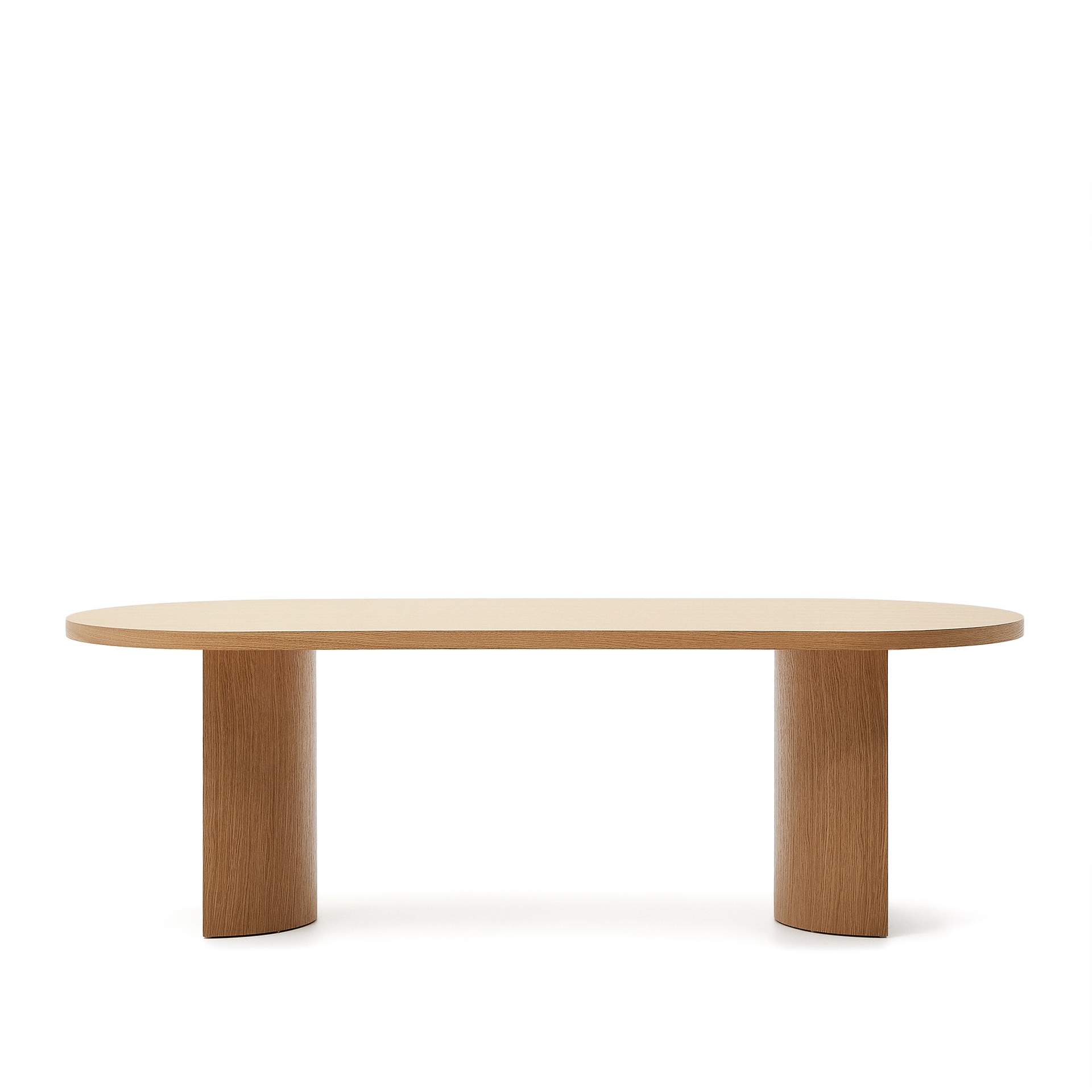 Nealy table with an oak veneer in a natural finish, 240 x 100 cm