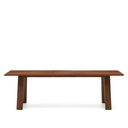 Arlen extendable table in solid oak wood and veneer with a walnut finish 200(250) 95 cm FSC Mix Credit
