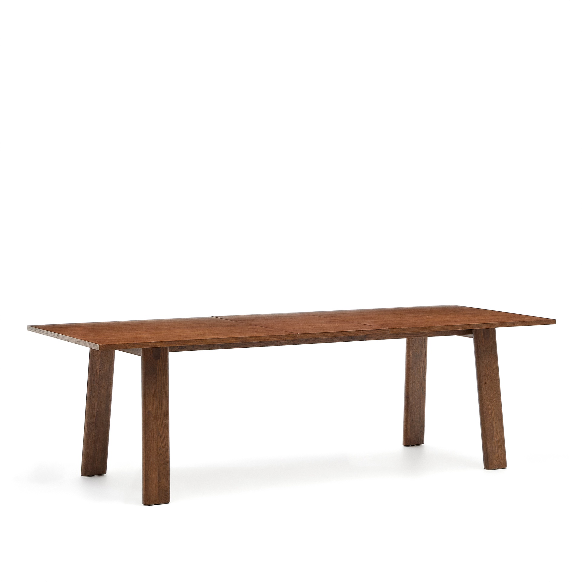 Arlen extendable table in solid oak wood and veneer with a walnut finish 200(250) 95 cm FSC Mix Credit