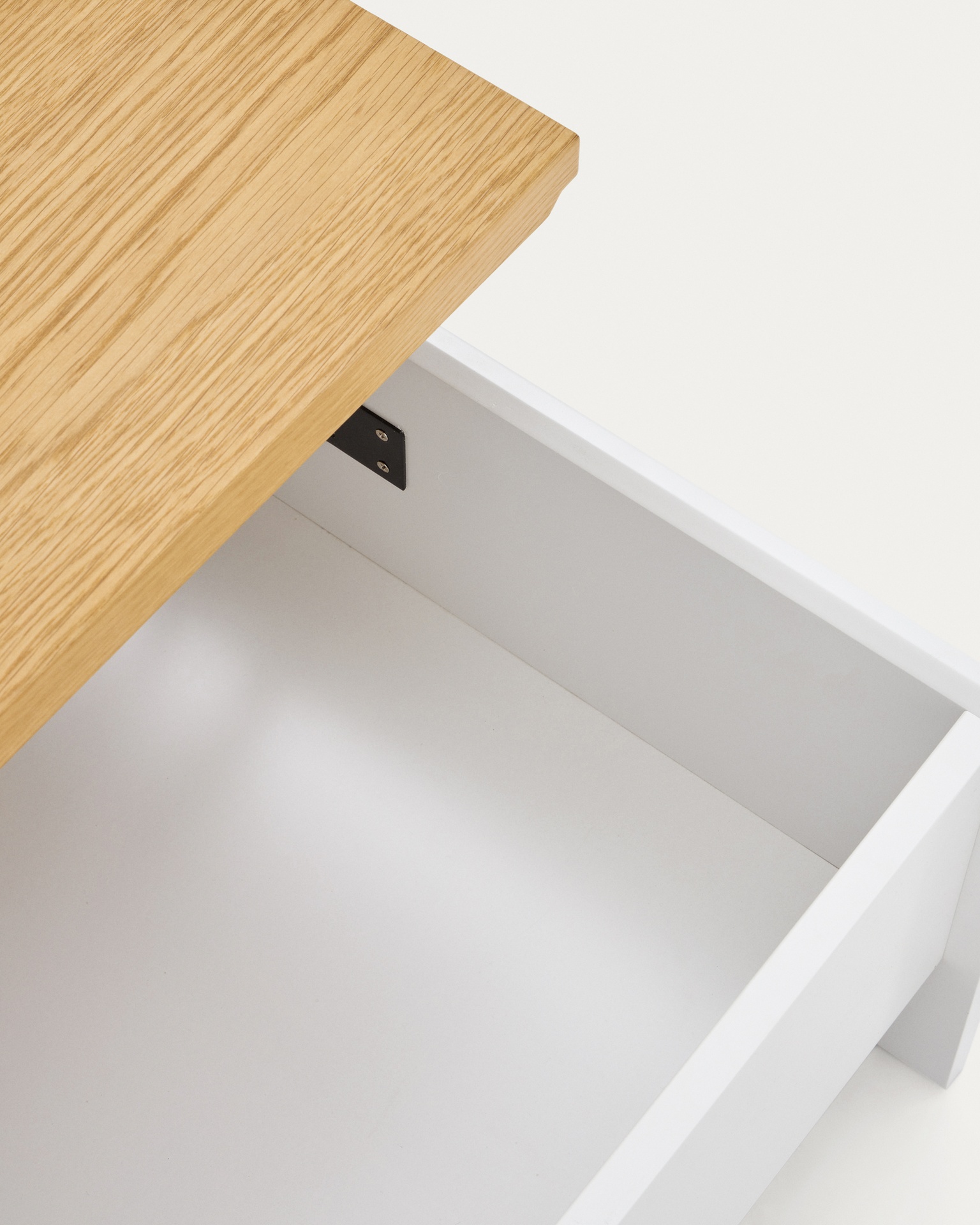 Abilen oak wood with white lacquer lift-up coffee table 110 x 60 cm FSC 100%