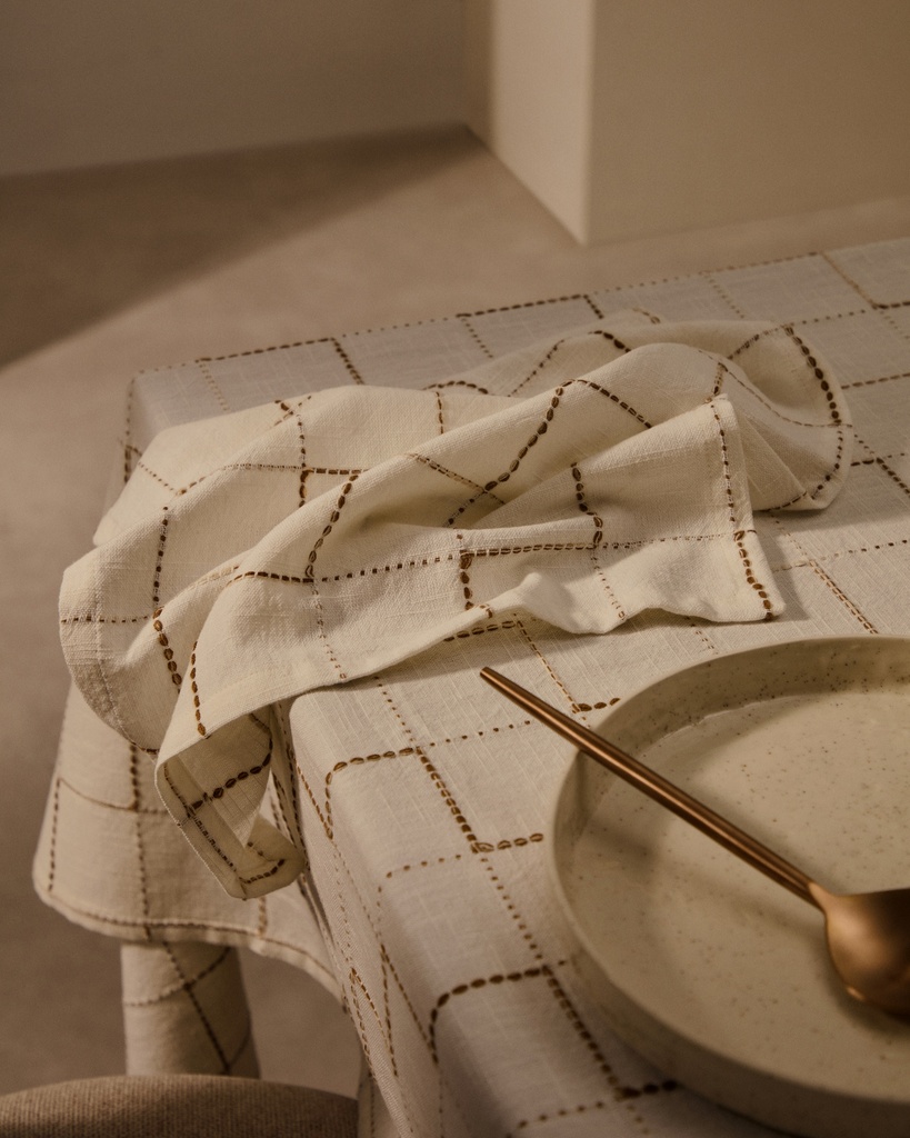 Ersen set of 2 white, 100% cotton napkins