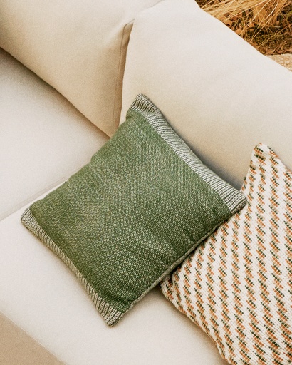 Cushion cover Delnar 100% PET green 45 x 45 cm  