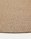 Despas beige round rug made from synthetic fibres Ø 200 cm