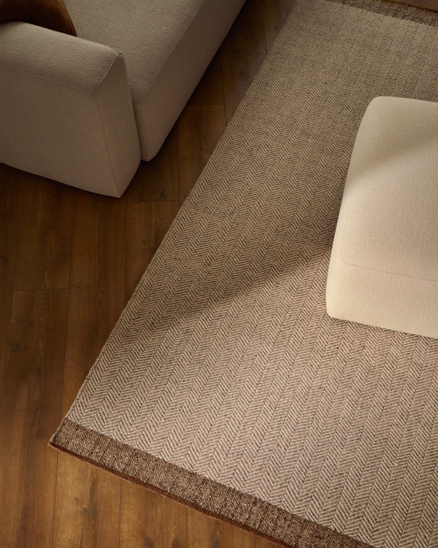 Nifelia beige wool jacquard rug, 160 x 230 cm