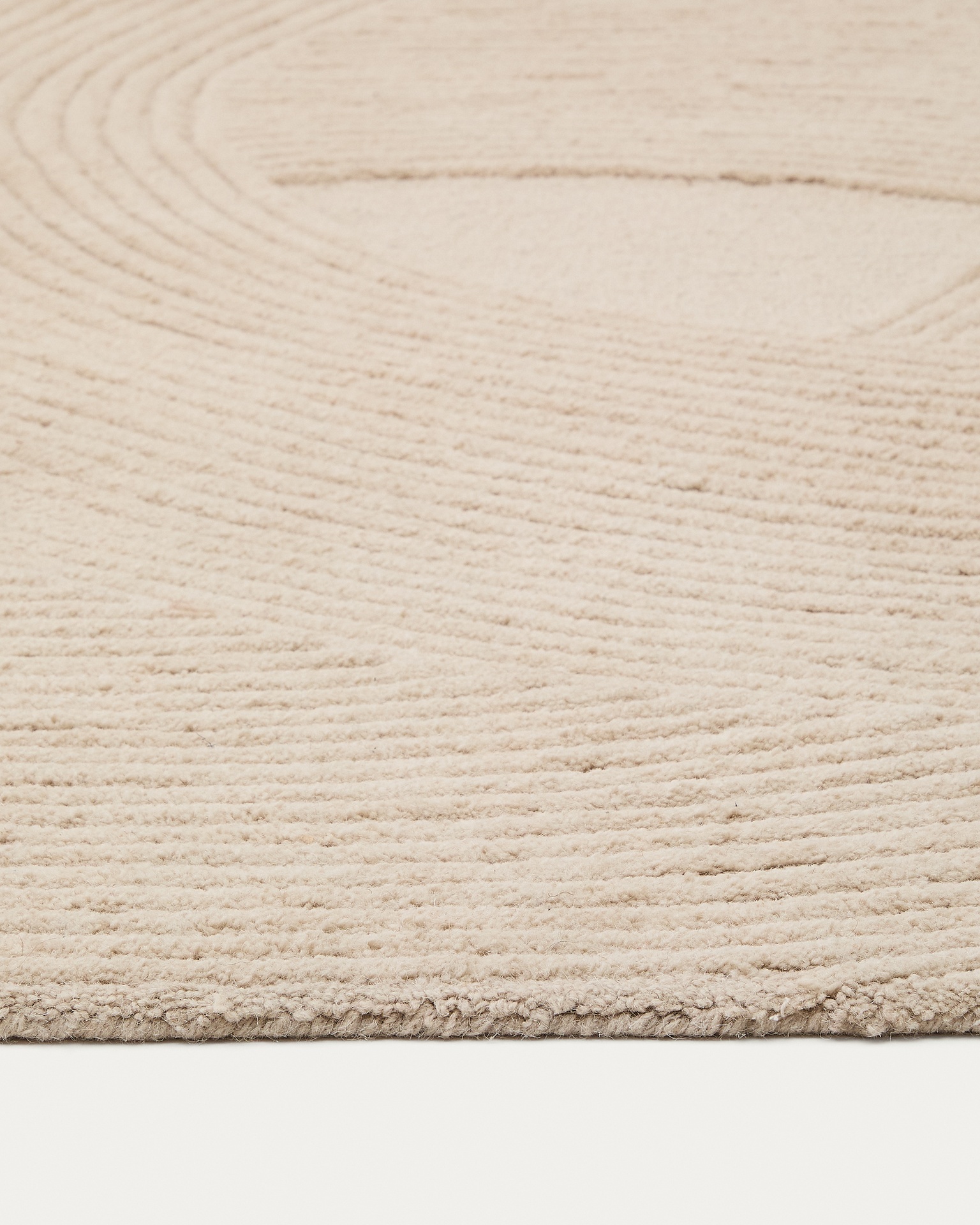 Domm white wool rug, 200 x 300 cm