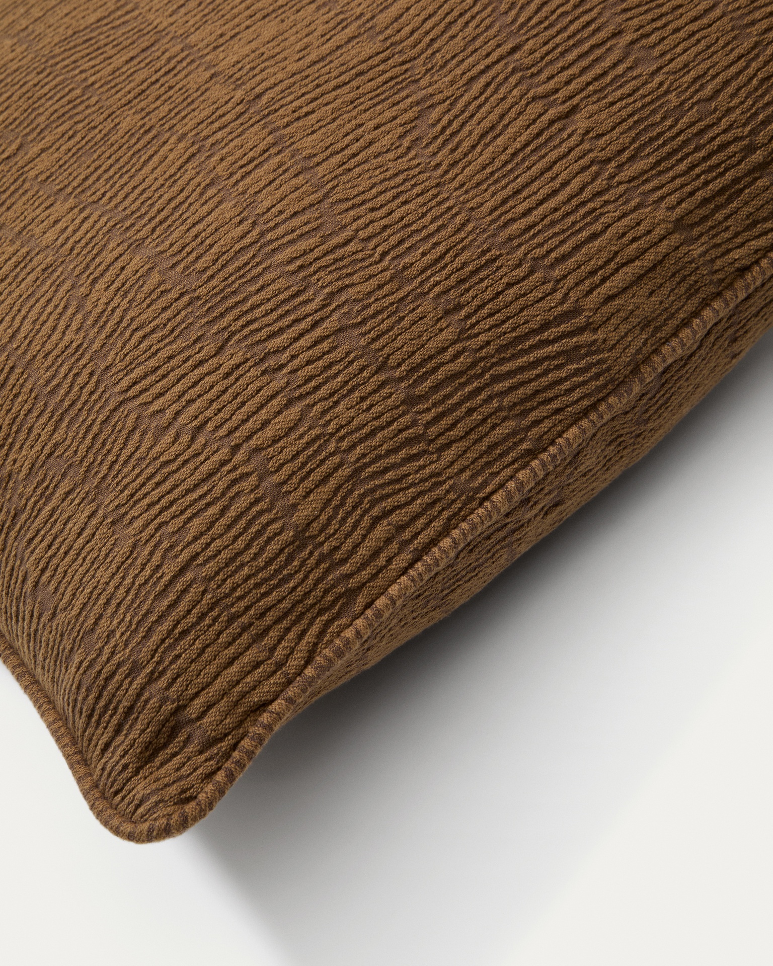 Labid mustard-coloured jacquard, 100% cotton cushion cover, 45 x 45 cm