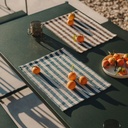 Sotil Set aus 2 Bänken und Tisch aus verzinktem Stahl mit grünem Finish 183 x 83 cm