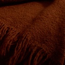 SALION Decke Wollmischung Bouclé-Effekt terracotta