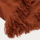 SALION Decke Wollmischung Bouclé-Effekt terracotta