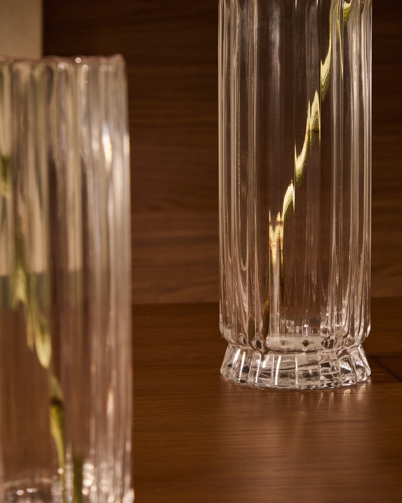 Neblan transparent glass vase, 25.5 cm