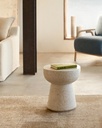 Pada white terrazzo side table, Ø 40 cm