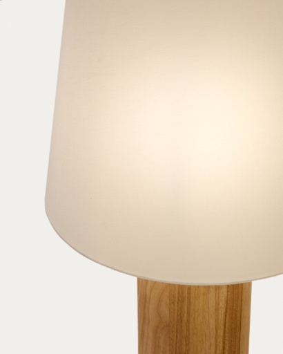 Marga floor lamp in solid wood with natural finish
