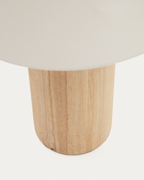 Marga floor lamp in solid wood with natural finish