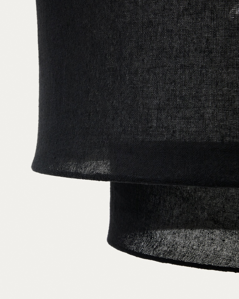 Mariela linen ceiling lamp shade in a black finish Ø 60 x 40 cm