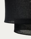 Mariela linen ceiling lamp shade in a black finish Ø 60 x 40 cm