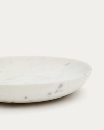 Ecin medium-sized, white marble serving plate