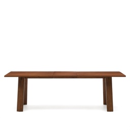 Arlen extendable table in solid oak wood and veneer with a walnut finish 200(250) 95 cm FSC Mix Credit