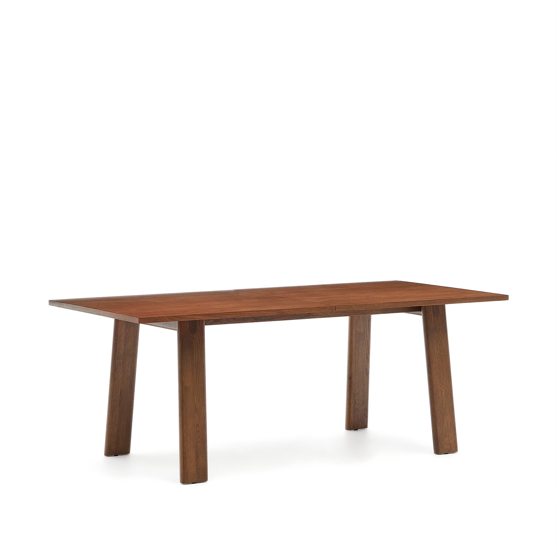 Arlen extendable table in solid oak wood and veneer with a walnut finish 200(250) 95 cm FSC Mix Credit