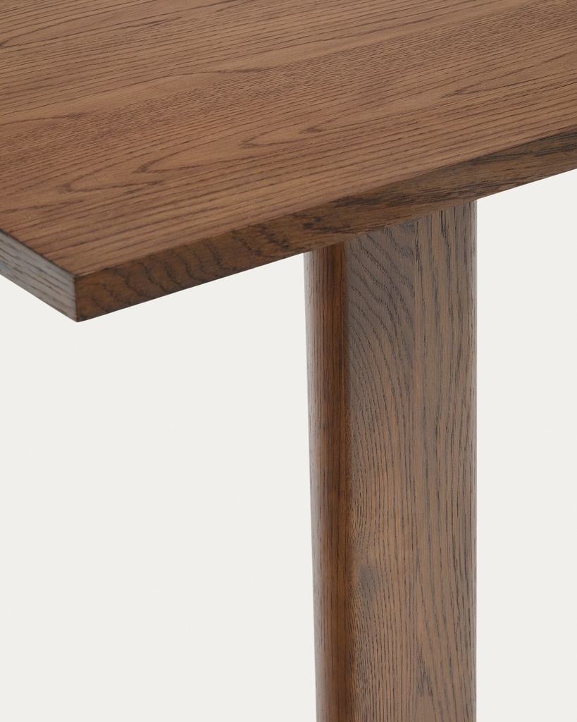 Arlen extendable table in solid oak wood and veneer with a walnut finish 200(250) 95 cm FSC Mix Credit
